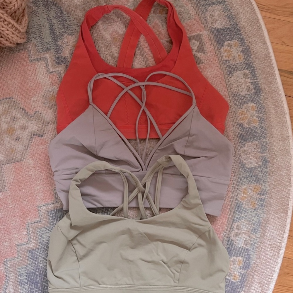 Lot of Three Lululemon Sports Bras Size 10